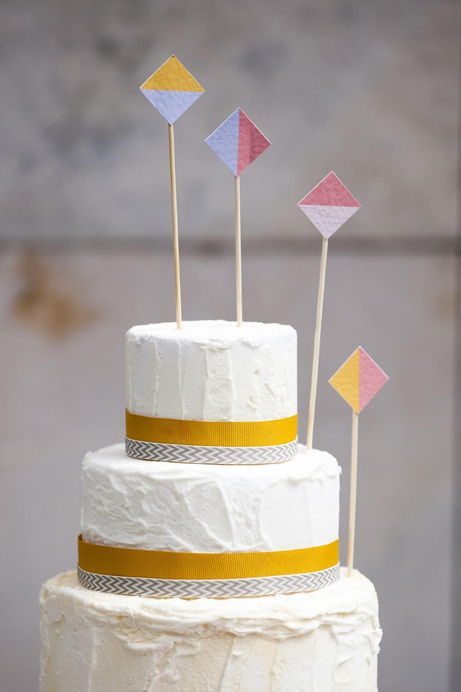 simple plain warehouse wedding cake